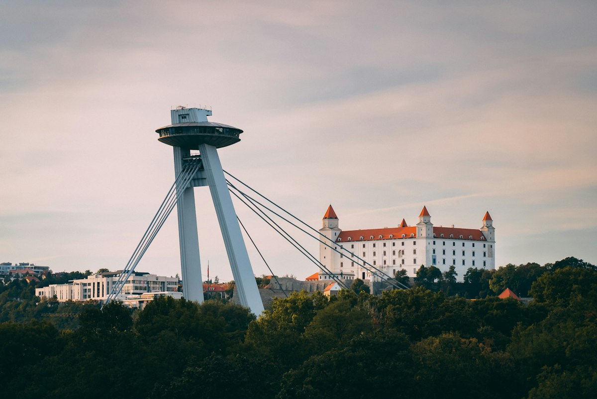 Bratislava UFO bridge over the Danube